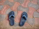 Blue flip-flops