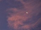 sunrise moon in clouds