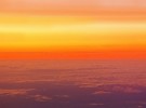 sunset from plane