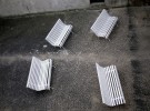 A court with benches