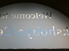 sky&trees through transparent letters